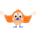 download Tweet Bird clipart image with 180 hue color