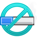 download No Smoking Icon clipart image with 180 hue color