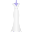 download Wedding Dress clipart image with 225 hue color
