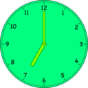 download Clock clipart image with 90 hue color