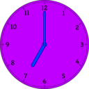 download Clock clipart image with 225 hue color