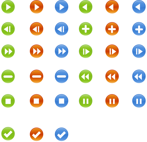 Round Buttons Symbols