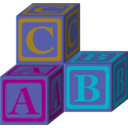 download Abc Blocks Petri Lummema 01 clipart image with 180 hue color