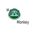 download M For Monkey clipart image with 135 hue color