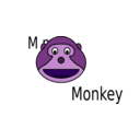 download M For Monkey clipart image with 270 hue color