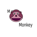 download M For Monkey clipart image with 315 hue color