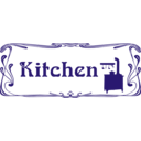download Kitchen Door Sign clipart image with 45 hue color