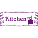 download Kitchen Door Sign clipart image with 90 hue color