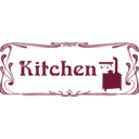 download Kitchen Door Sign clipart image with 135 hue color