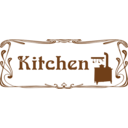 download Kitchen Door Sign clipart image with 180 hue color