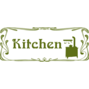 download Kitchen Door Sign clipart image with 225 hue color