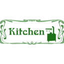 download Kitchen Door Sign clipart image with 270 hue color