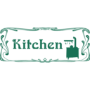 download Kitchen Door Sign clipart image with 315 hue color