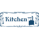 download Kitchen Door Sign clipart image with 0 hue color