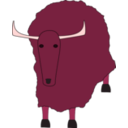 download Yak clipart image with 315 hue color