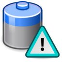 download Tango Battery Caution clipart image with 180 hue color
