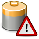 download Tango Battery Caution clipart image with 0 hue color