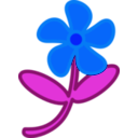 download Flower clipart image with 180 hue color