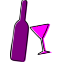 download Alcohol clipart image with 180 hue color