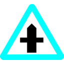 download Roadsign Crossroads clipart image with 180 hue color