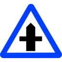 download Roadsign Crossroads clipart image with 225 hue color