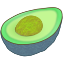 download Avocado clipart image with 45 hue color