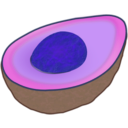 download Avocado clipart image with 225 hue color