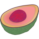 download Avocado clipart image with 315 hue color
