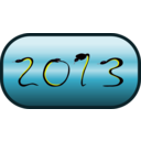 download Happy New Year 2013 clipart image with 0 hue color