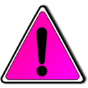 download Warning Sign clipart image with 270 hue color