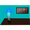 download Candle clipart image with 180 hue color
