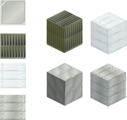 Set Of Metalic Tiles