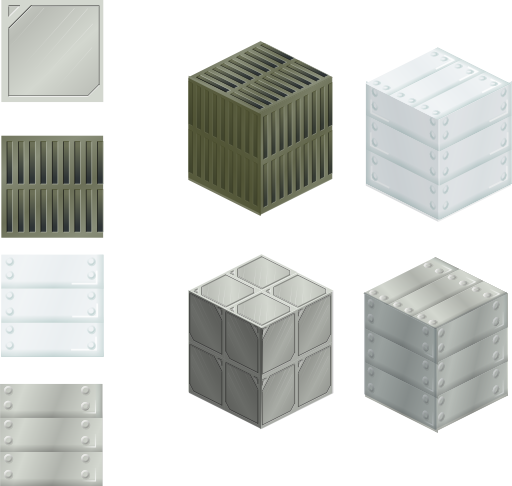 Set Of Metalic Tiles