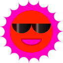 download Sun clipart image with 315 hue color