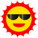 download Sun clipart image with 0 hue color