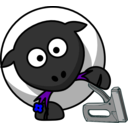 download Stapler Sheep clipart image with 180 hue color