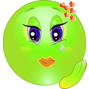 download Cute Girl Crying Smiley Emoticon clipart image with 45 hue color