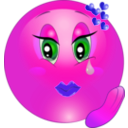 download Cute Girl Crying Smiley Emoticon clipart image with 270 hue color