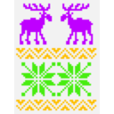 download Jacquard Sweater With Elks clipart image with 45 hue color