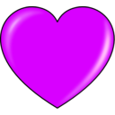 download Pink Heart clipart image with 315 hue color