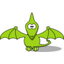 download Cartoon Pterodactyl clipart image with 45 hue color