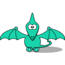 download Cartoon Pterodactyl clipart image with 135 hue color