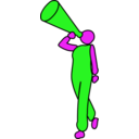 download Announcing clipart image with 270 hue color