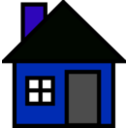 download Small House clipart image with 225 hue color