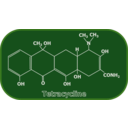 download Tetracycline Structure clipart image with 270 hue color