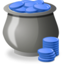 download Money Pot clipart image with 180 hue color