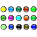download Round Buttons clipart image with 180 hue color