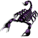 download Scorpion clipart image with 270 hue color