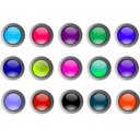 download Round Buttons clipart image with 315 hue color
