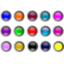 download Round Buttons clipart image with 0 hue color